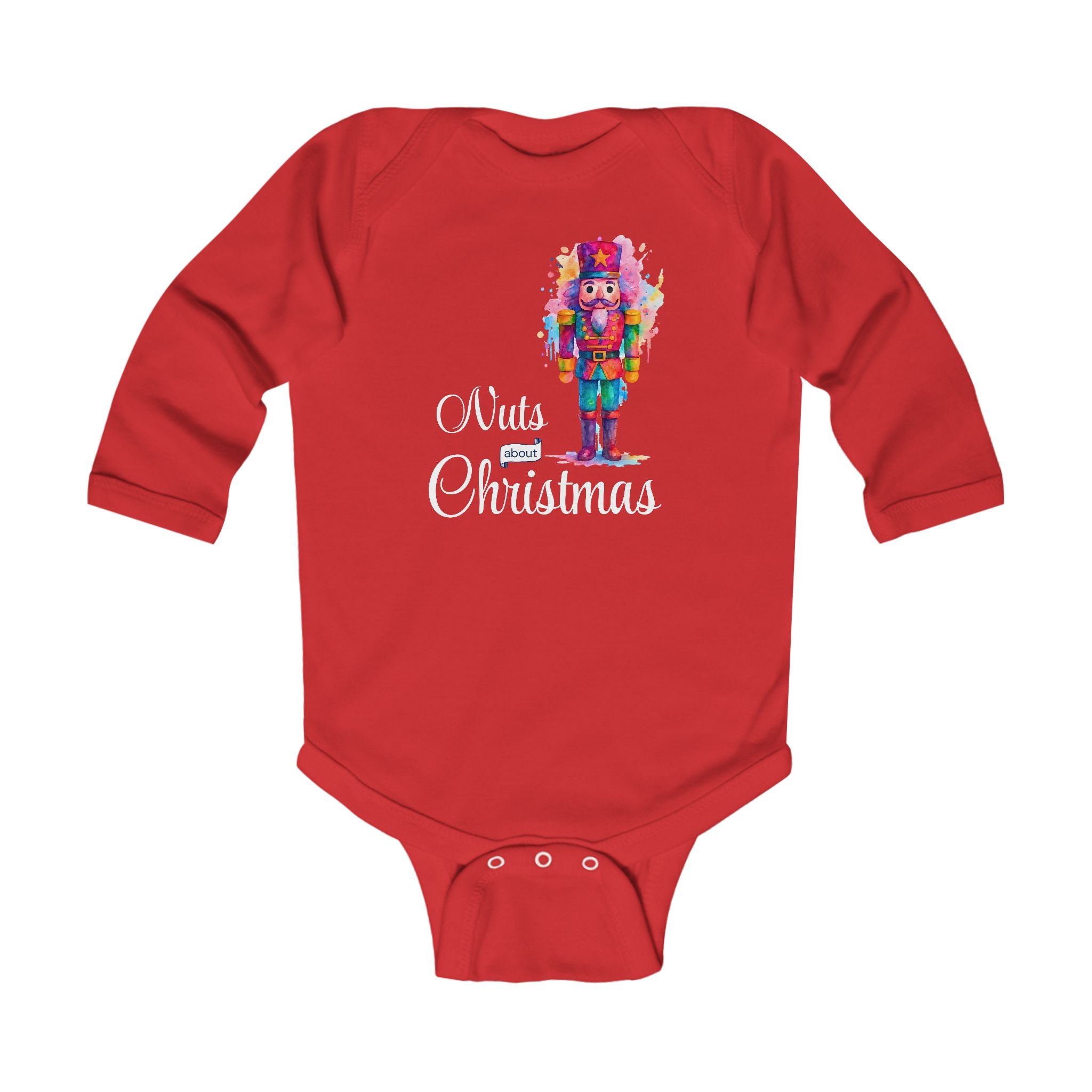"Nuts About Christmas" Baby Long Sleeve Bodysuit
