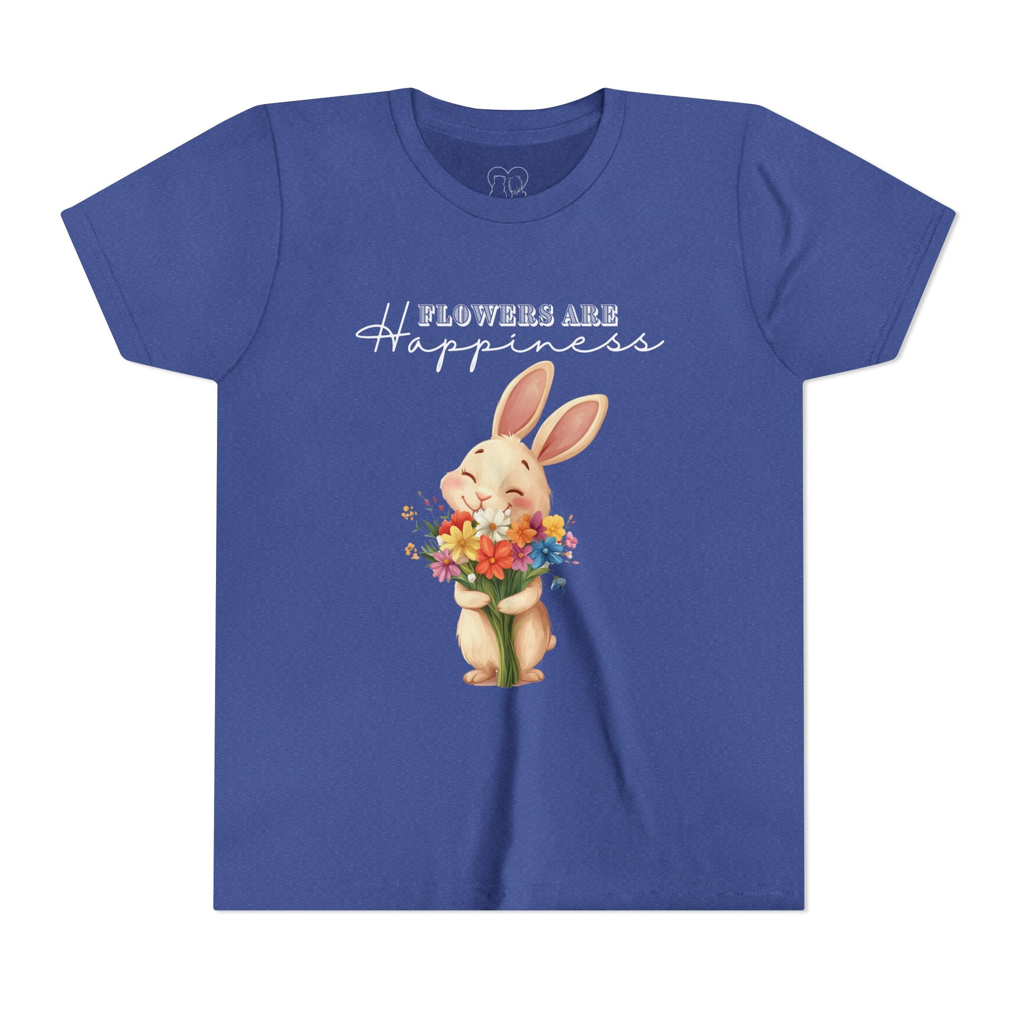 Kids "Flowers are Happiness" VALENTINA Short Sleeve Tee