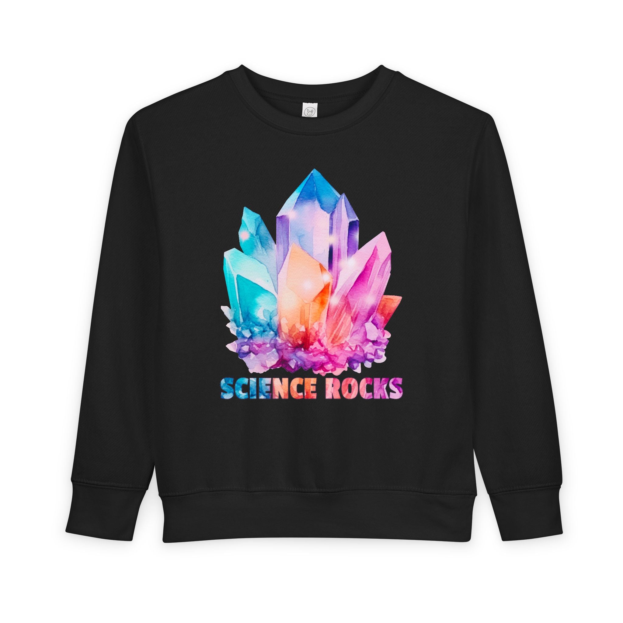 Toddler Sweatshirt — Colorful Crystal "Science Rocks" Kids Pullover