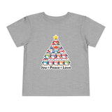 "Joy Peace Love" Toddler Christmas Tee - Holiday Penguin Shirt, Soft Cotton T-Shirt