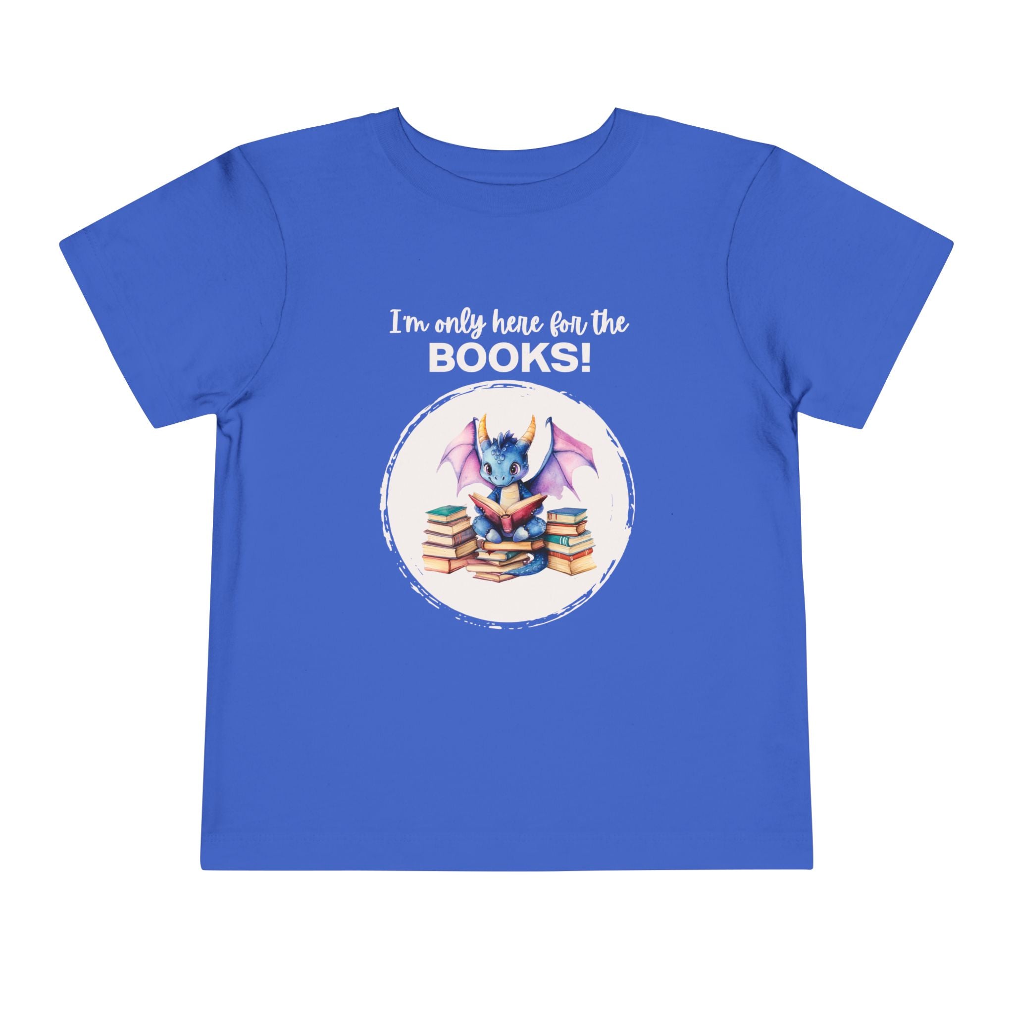 Toddler "Only Here for the Books" Short Sleeve Tee