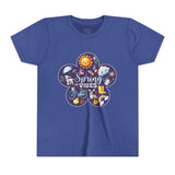 Kids "Spring Vibes" Purple Bloom Unisex Short Sleeve Tee