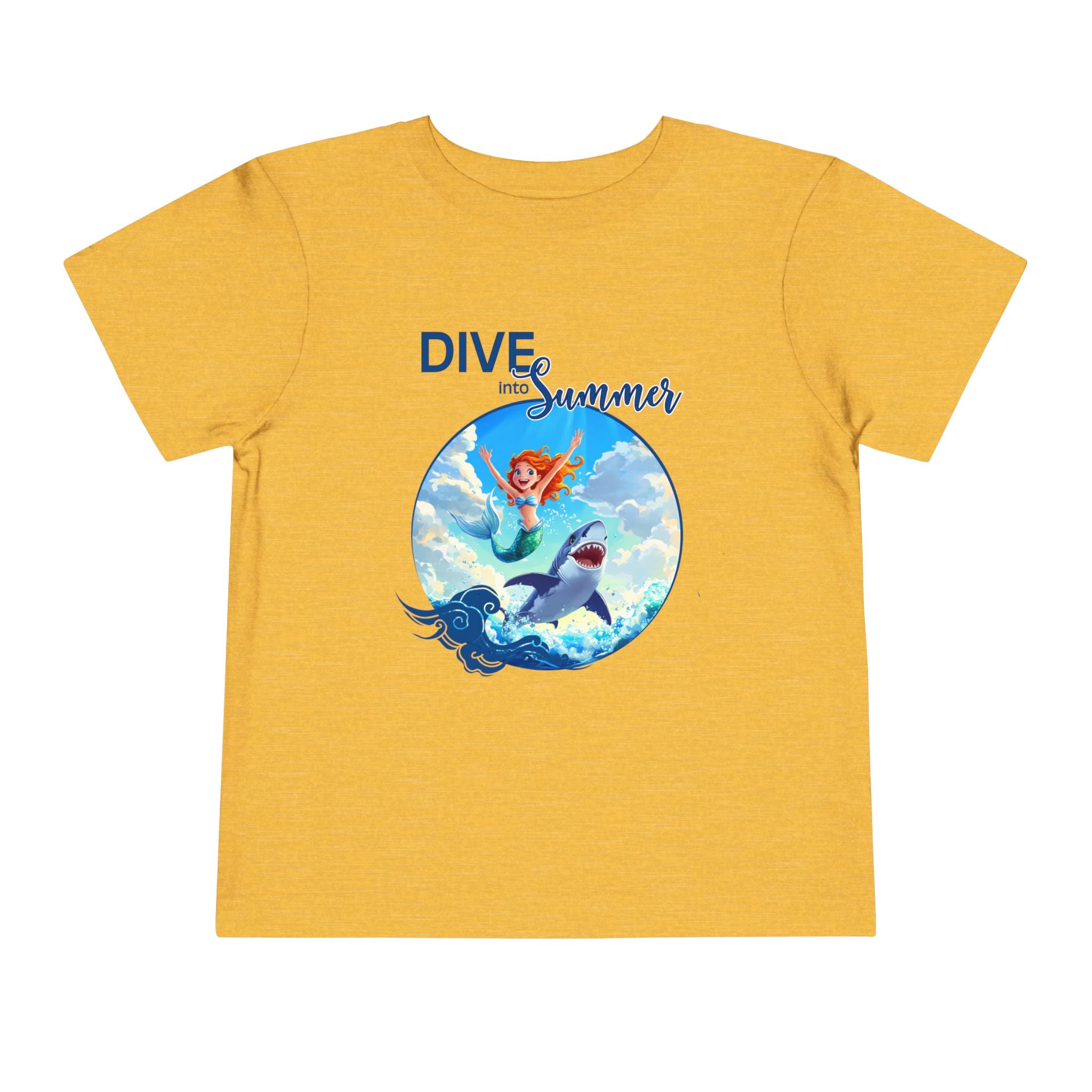 Toddler Mermaid "Dive into Summer" Short Sleeve Tee