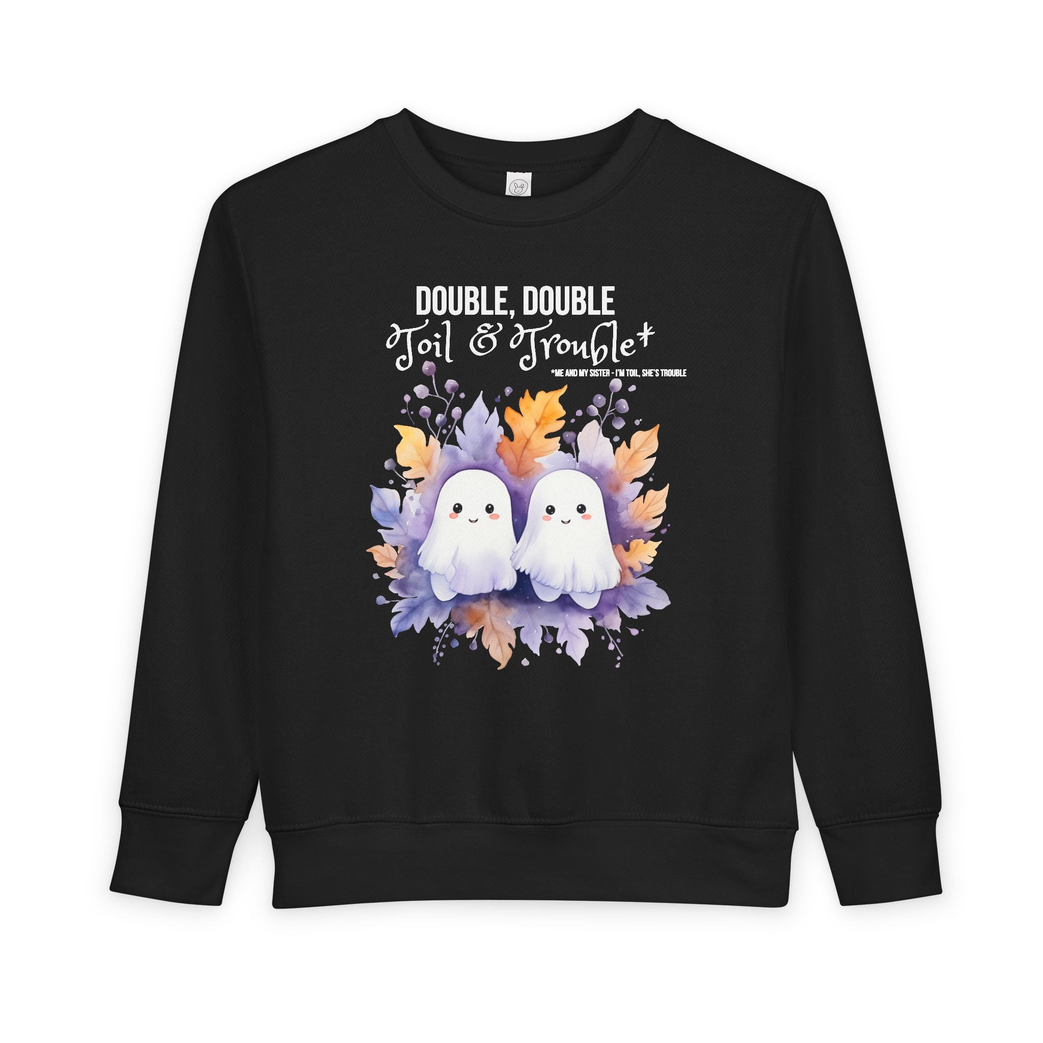 Toddler "Toil & Trouble" Sister Sibling Halloween Sweatshirt