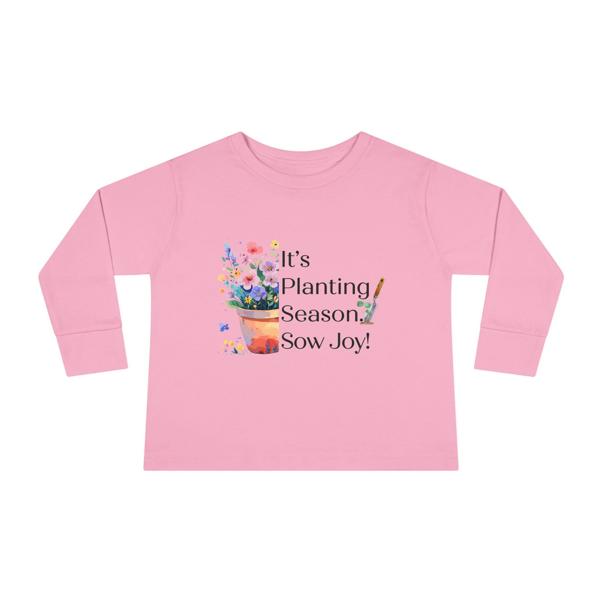 Toddler "Sow Joy" Flower Pot Long Sleeve Tee
