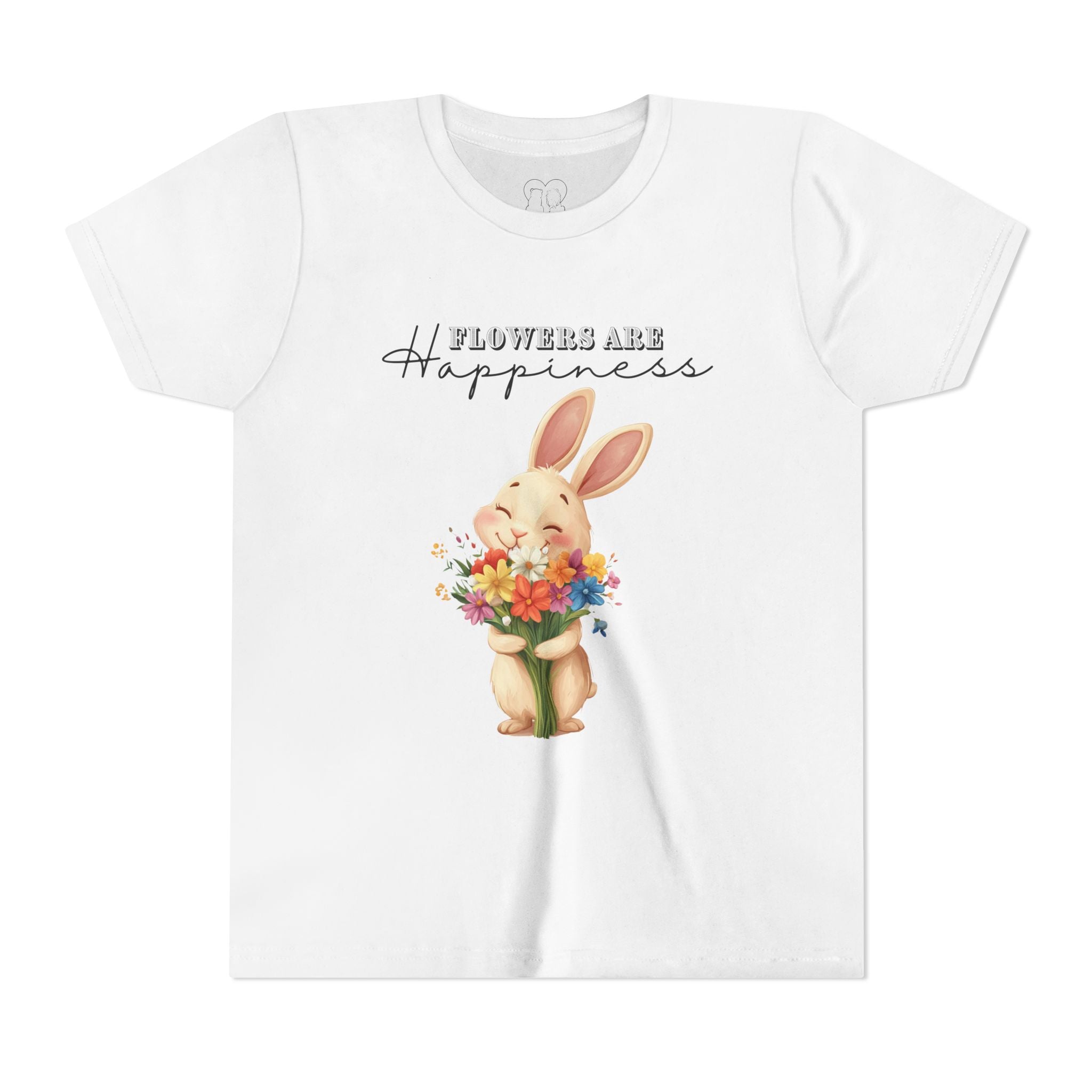 Kids "Flowers are Happiness" VALENTINA Short Sleeve Tee