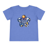 Toddler "Spring Vibes" Blue Bloom Short Sleeve Tee
