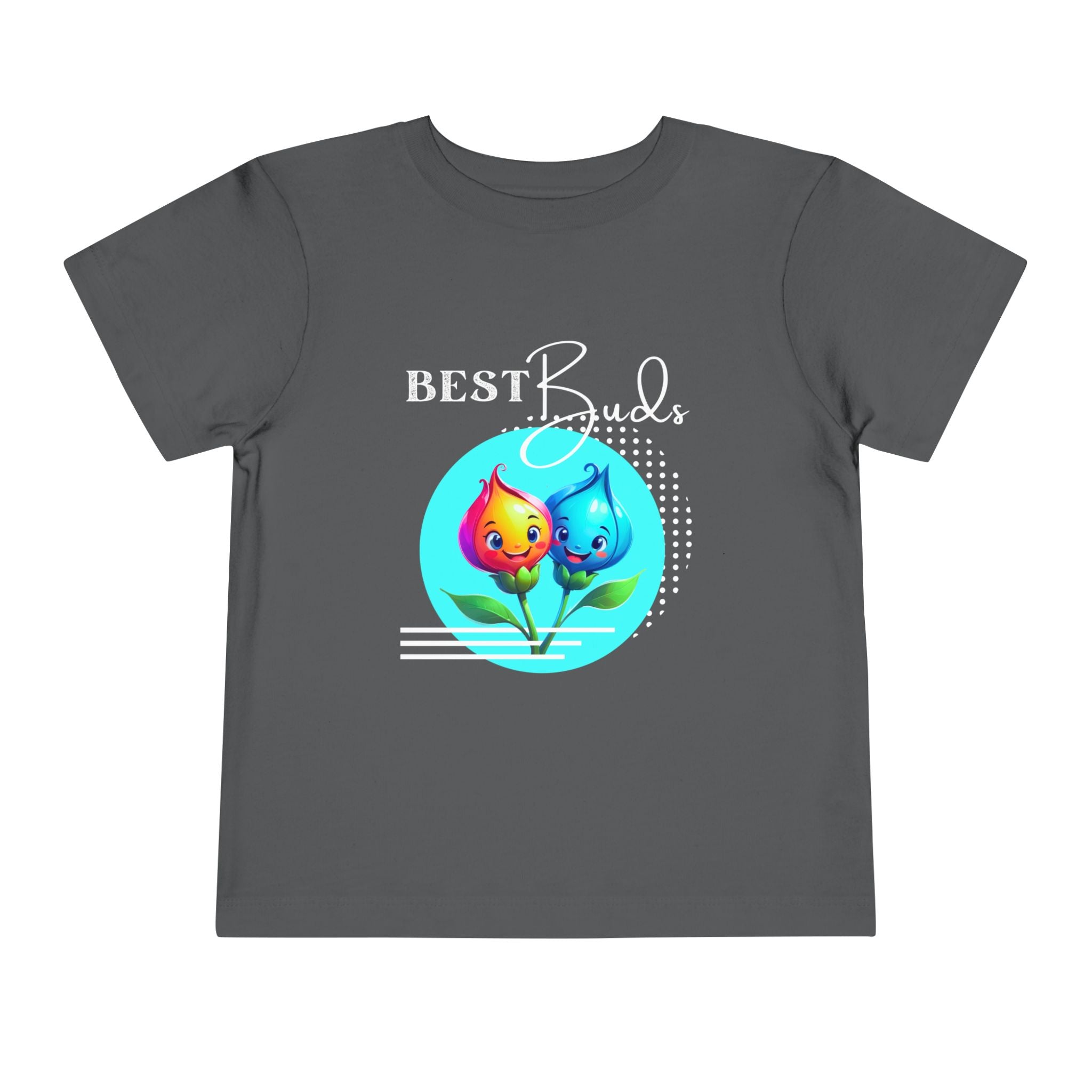 Toddler "Best Buds" Deco Teal Short Sleeve Tee