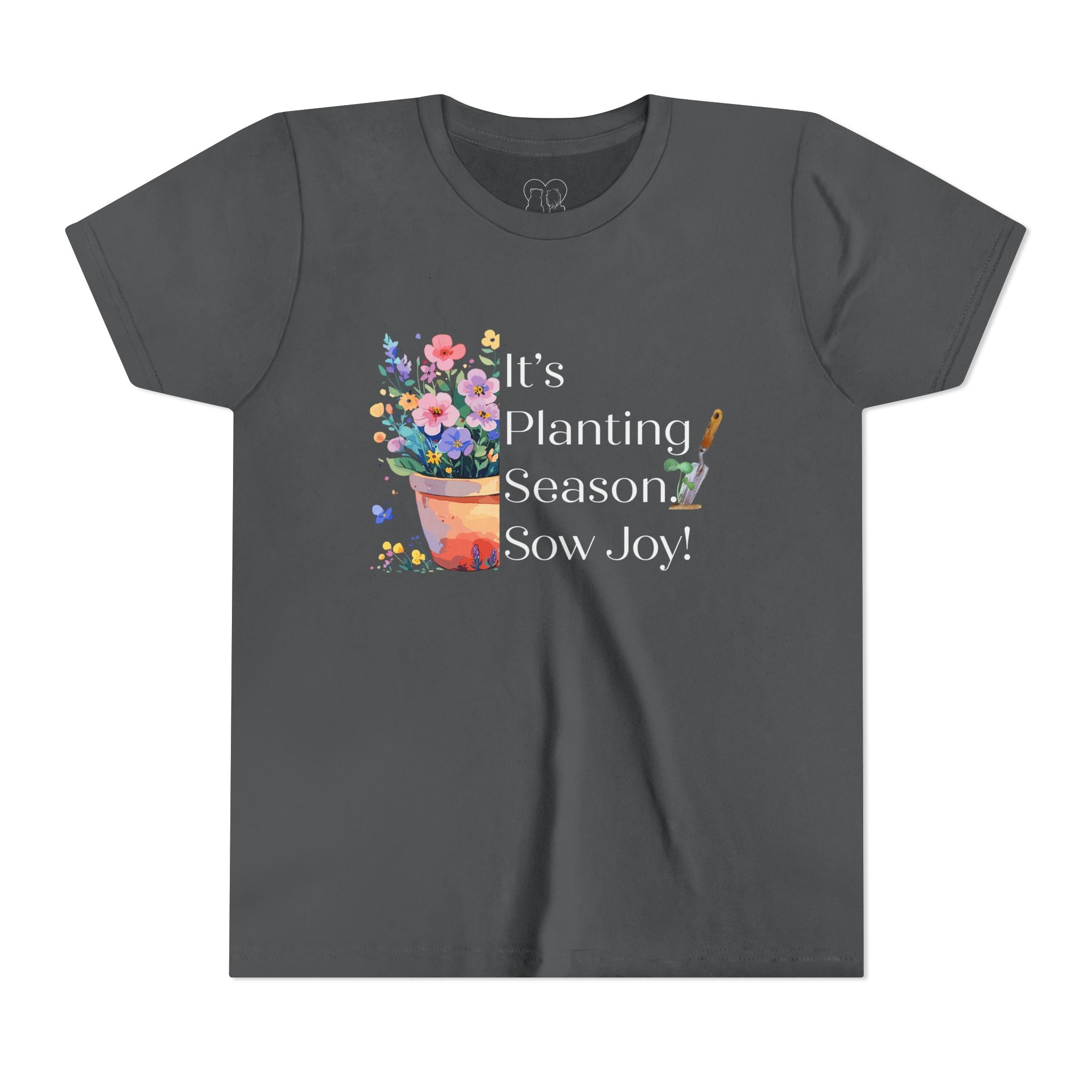Kids "Sow Joy" Flower Pot Kids Short Sleeve Tee