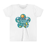 Kids "Spring Vibes" Teal Blossom Unisex Short Sleeve Tee