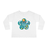 Toddler "Spring Vibes" Teal Bloom Unisex Long Sleeve Tee