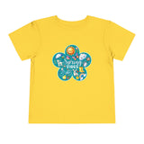 Toddler "Spring Vibes" Teal Bloom Short Sleeve Tee