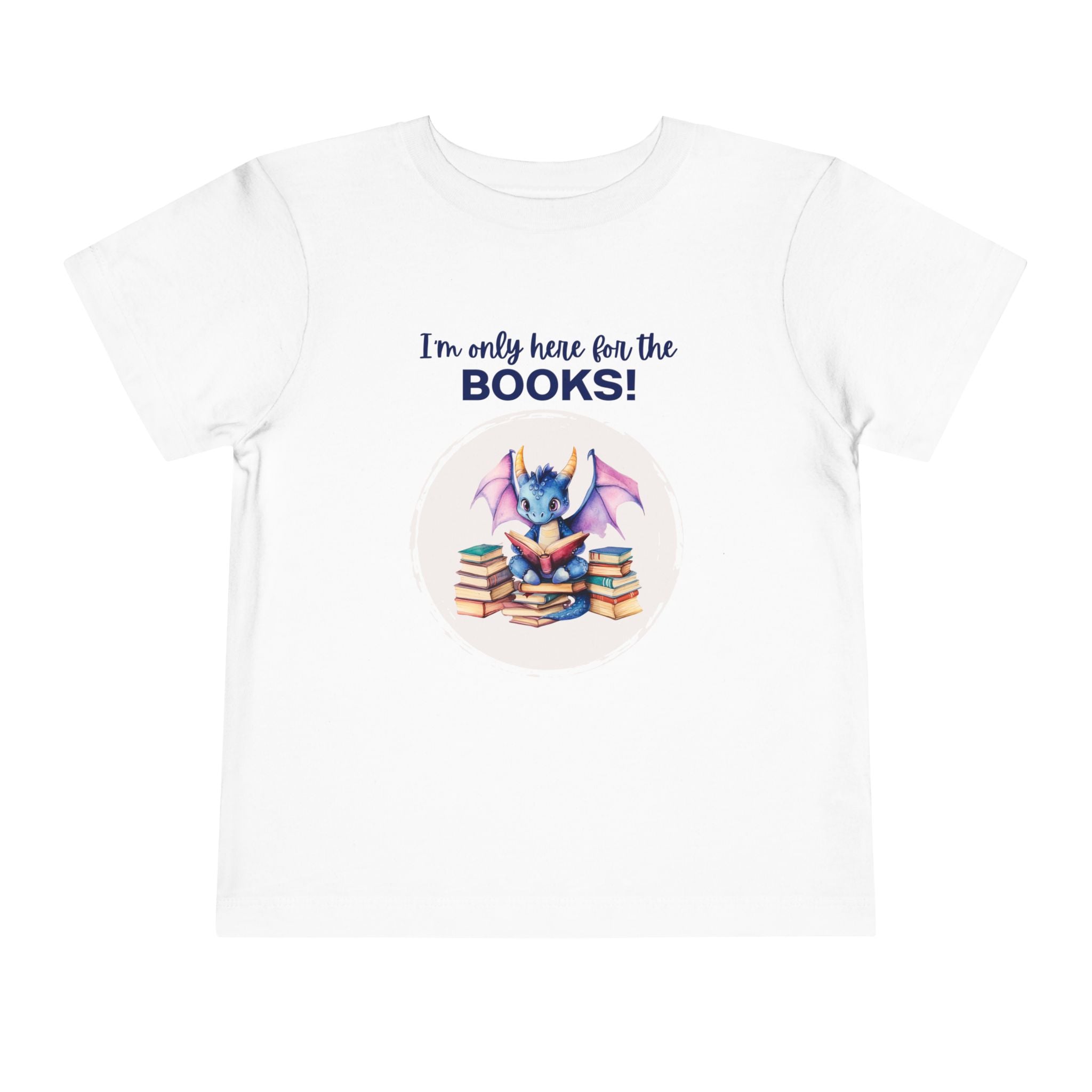 Toddler "Only Here for the Books" Short Sleeve Tee