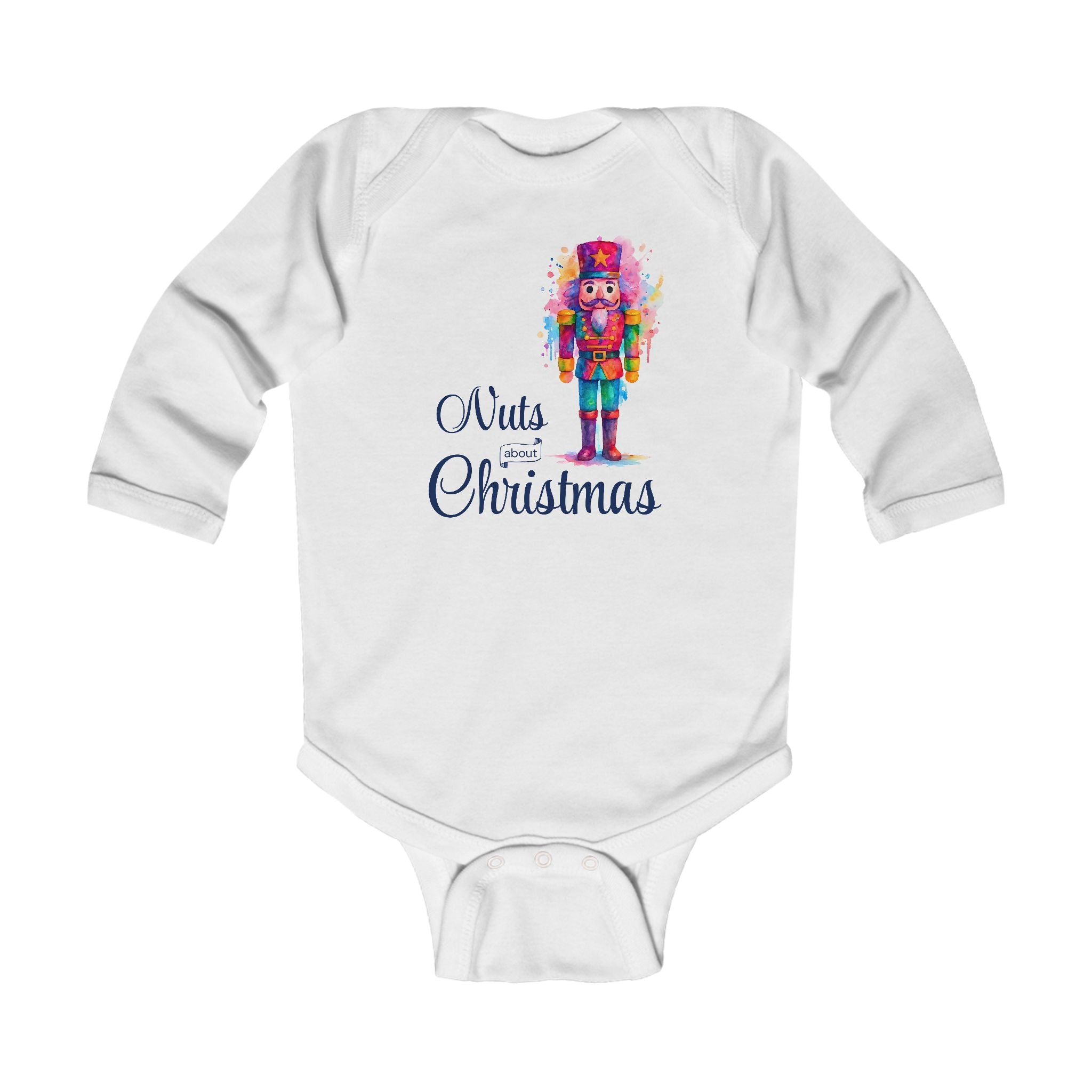 "Nuts About Christmas" Baby Long Sleeve Bodysuit