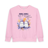 Toddler "Toil & Trouble" Brother Sibling Halloween Sweatshirt