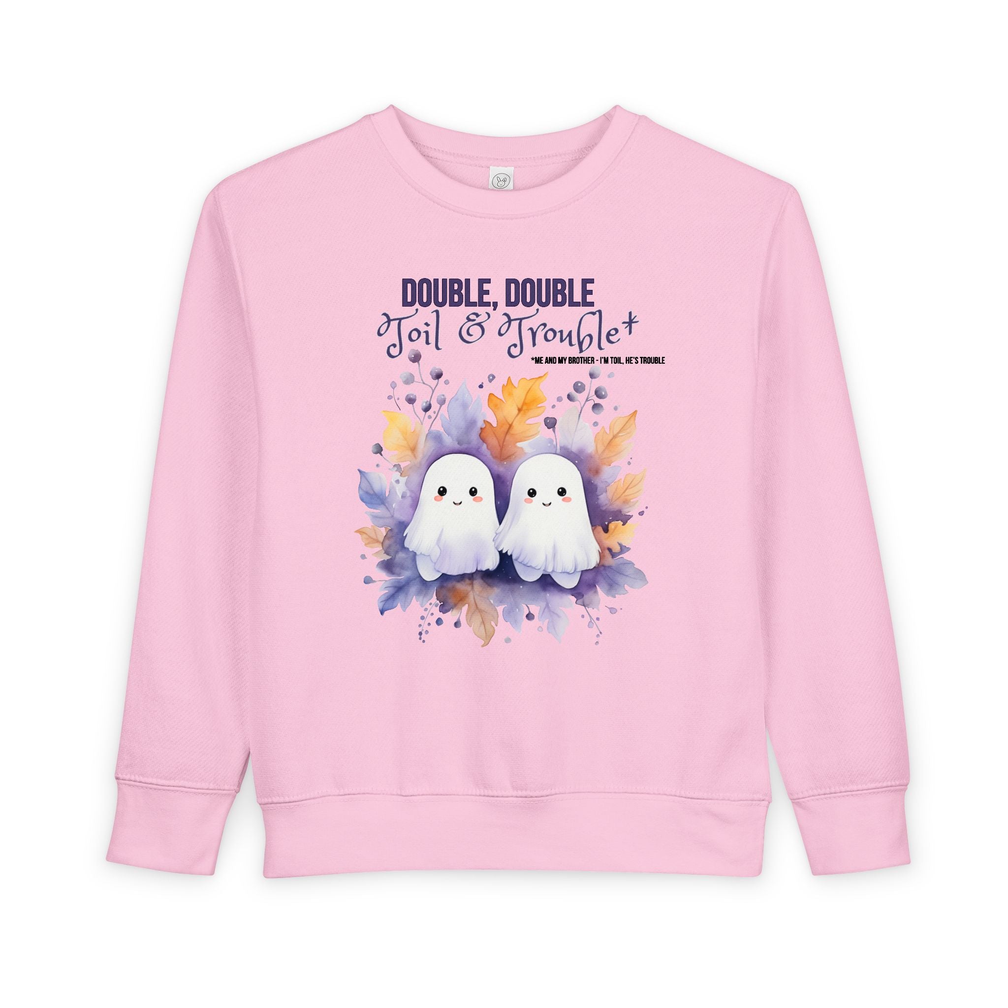 Toddler "Toil & Trouble" Brother Sibling Halloween Sweatshirt