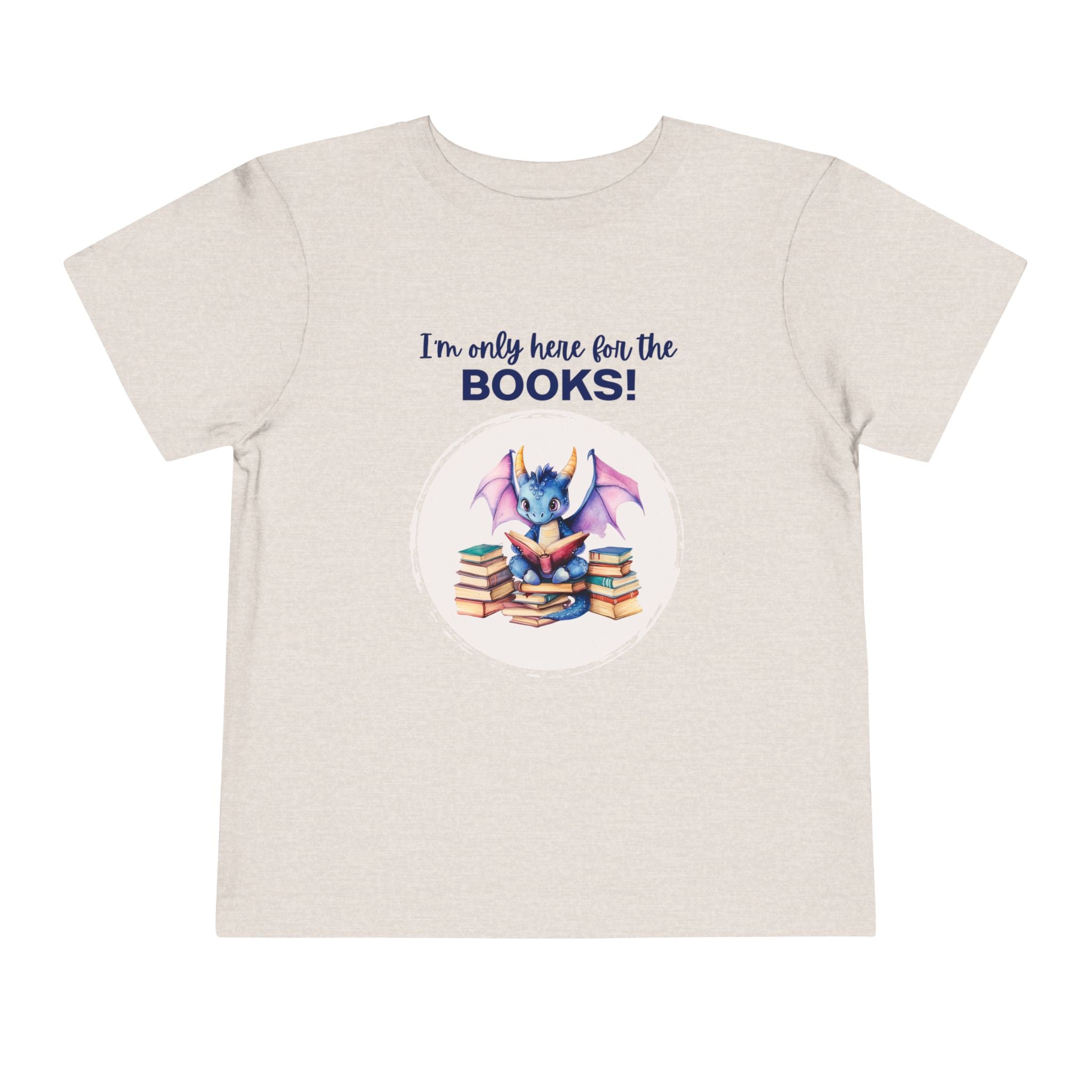 Toddler "Only Here for the Books" Short Sleeve Tee