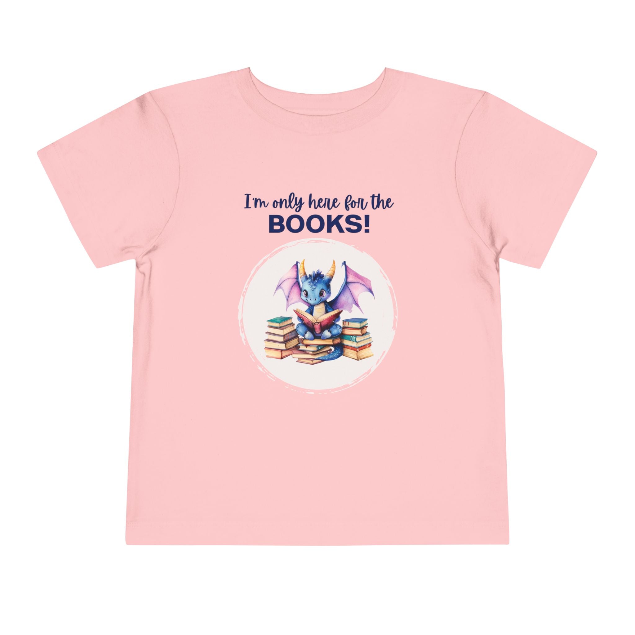 Toddler "Only Here for the Books" Short Sleeve Tee