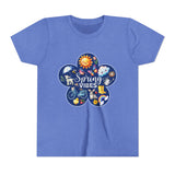 Kids "Spring Vibes" Blue Bloom Short Sleeve Tee