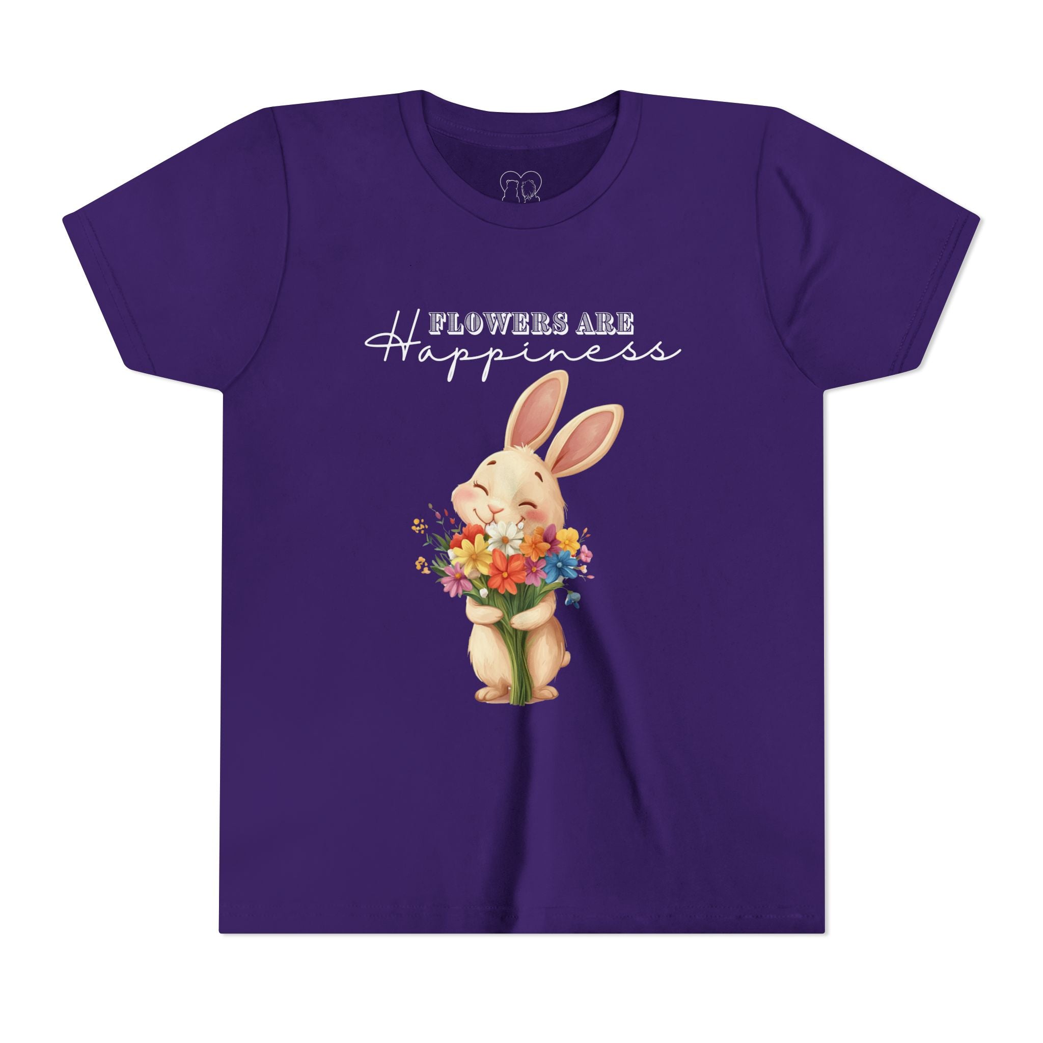 Kids "Flowers are Happiness" VALENTINA Short Sleeve Tee