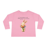 Toddler "Flowers are Happiness" VALENTINA Long Sleeve Tee