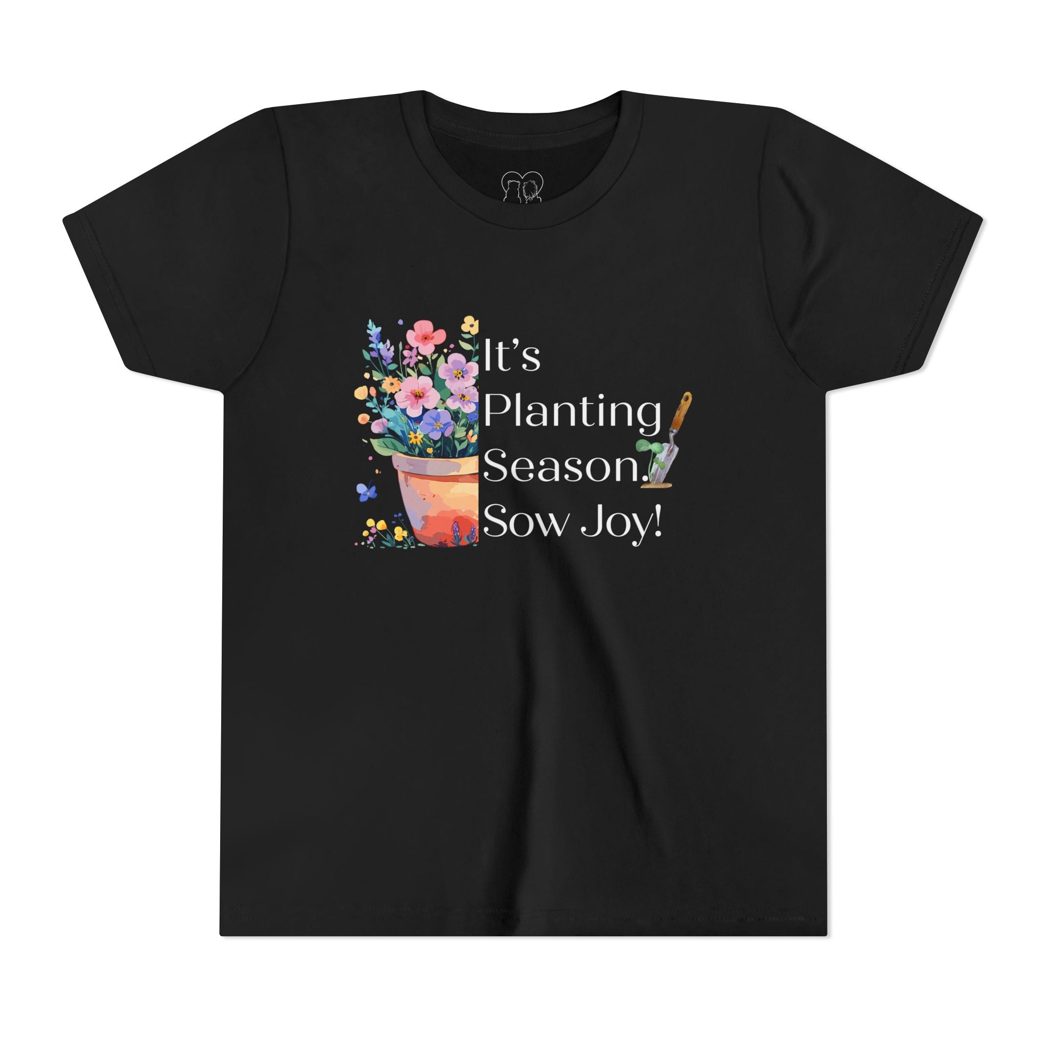 Kids "Sow Joy" Flower Pot Kids Short Sleeve Tee