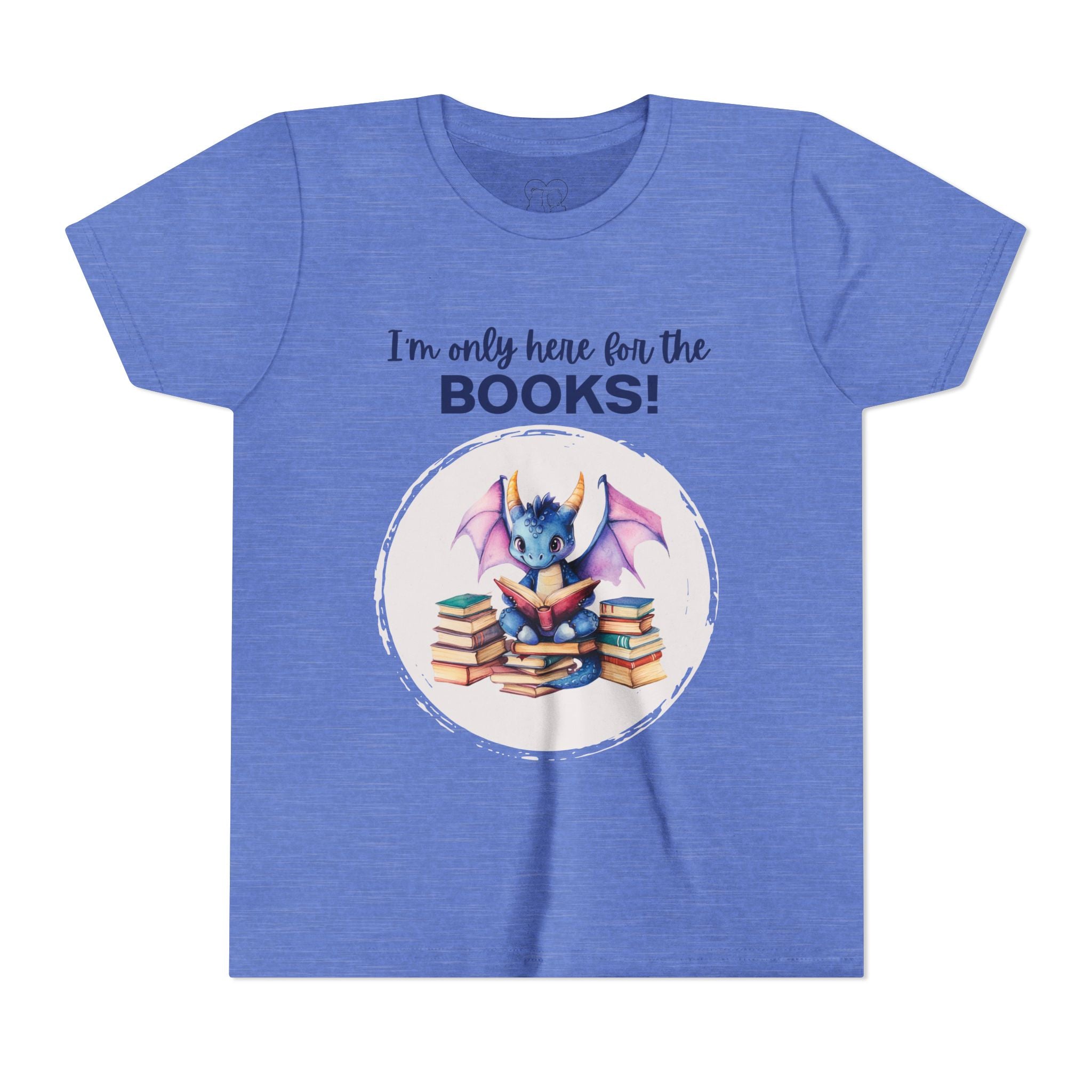 Kids "Here for the Books" Short Sleeve Tee