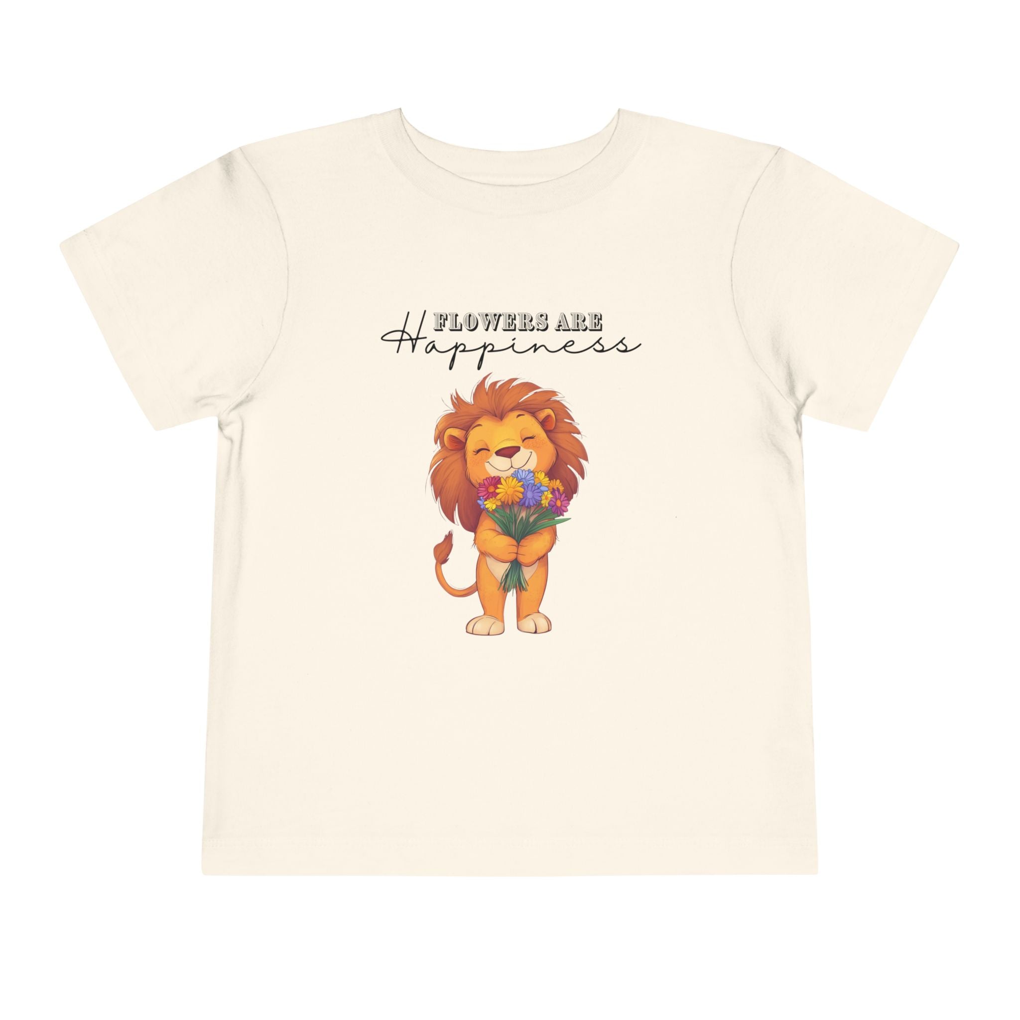 Toddler "Flowers are Happiness" LEO Short Sleeve Tee