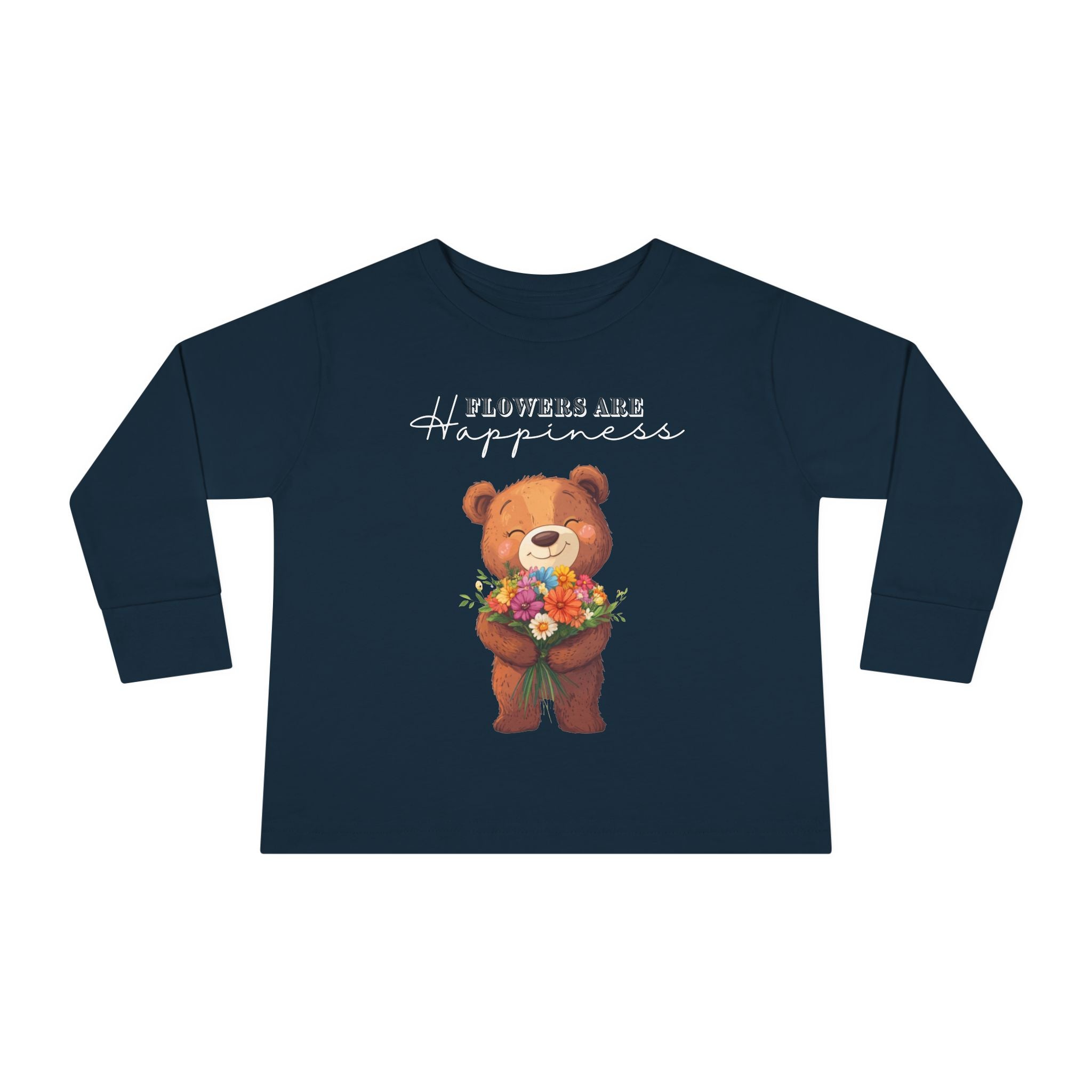 Toddler "Flowers are Happiness" URSA Long Sleeve Tee