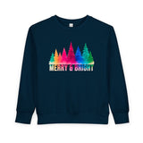 Bold "Merry & Bright" Toddler Sweatshirt