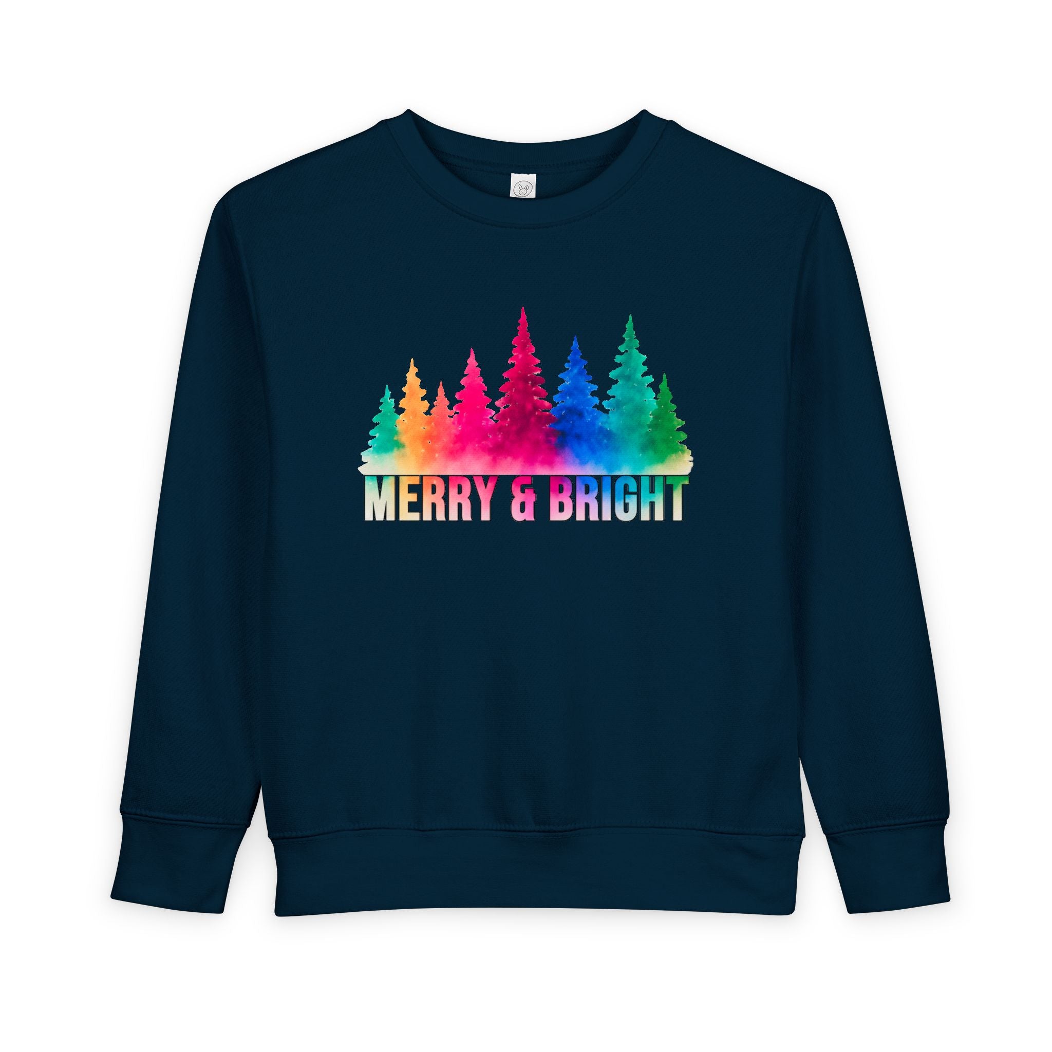 Bold "Merry & Bright" Toddler Sweatshirt