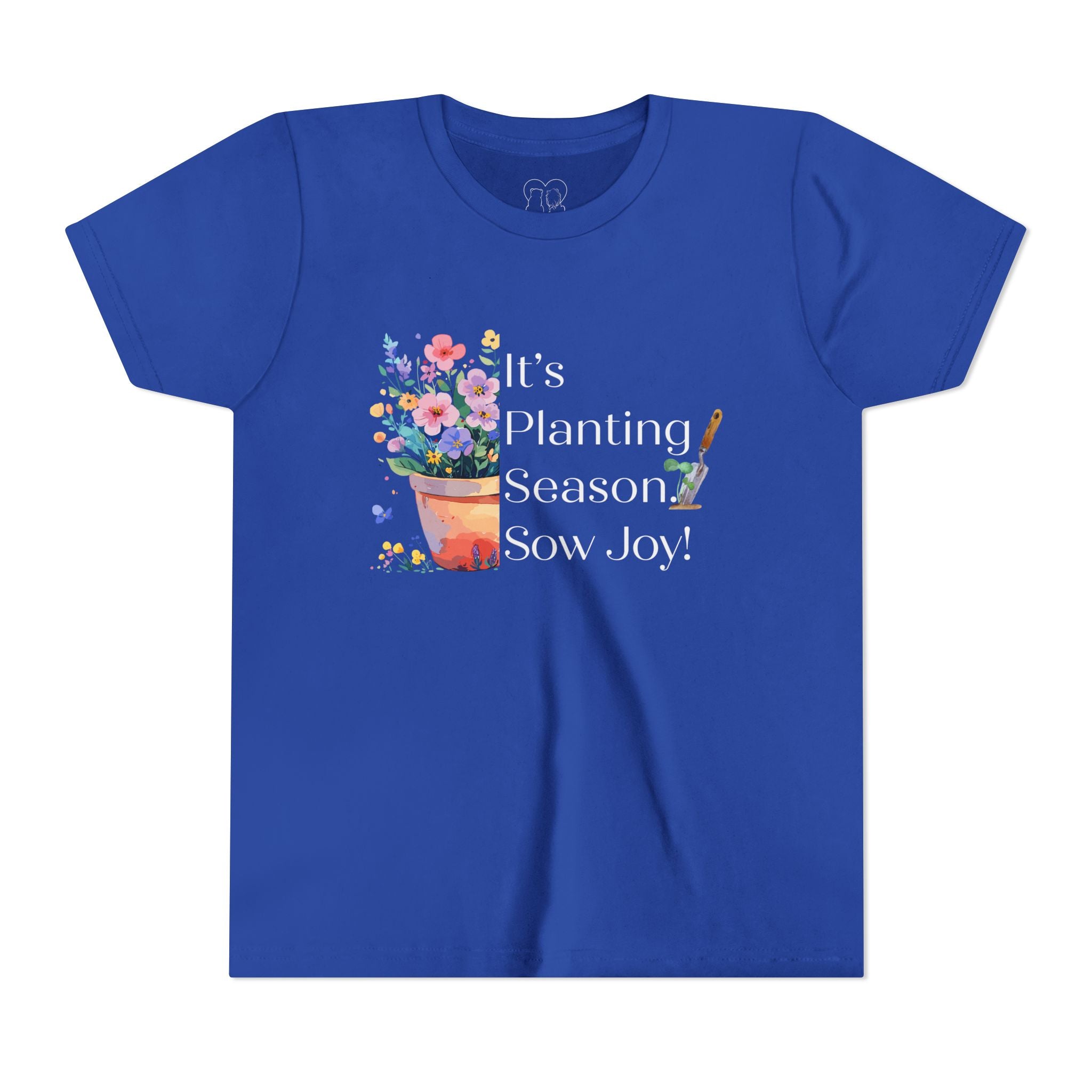 Kids "Sow Joy" Flower Pot Kids Short Sleeve Tee