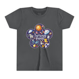 Kids "Spring Vibes" Purple Bloom Unisex Short Sleeve Tee