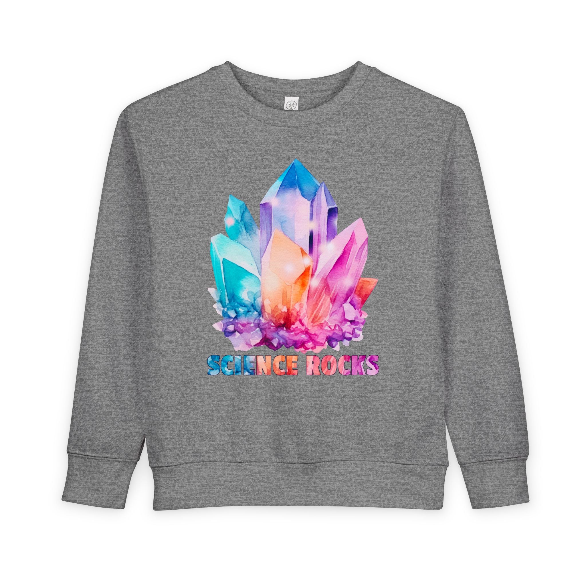 Toddler Sweatshirt — Colorful Crystal "Science Rocks" Kids Pullover
