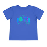 Toddler "Little Monster" Halloween Short Sleeve Tee in Blues and Greens