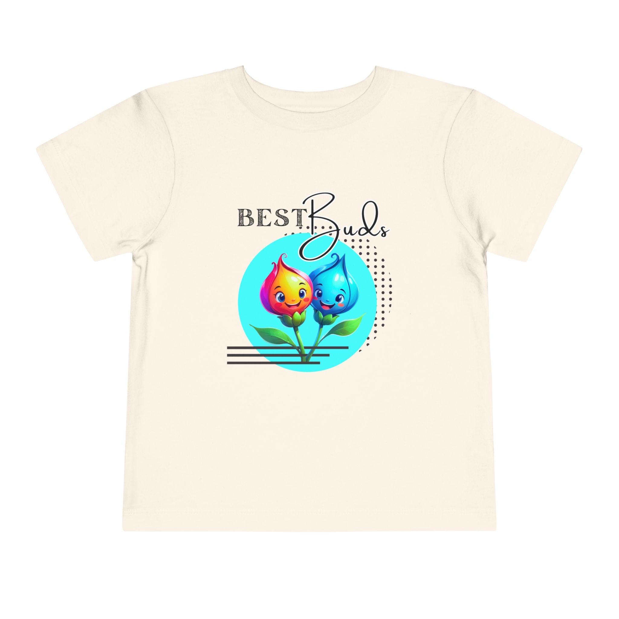 Toddler "Best Buds" Deco Teal Short Sleeve Tee