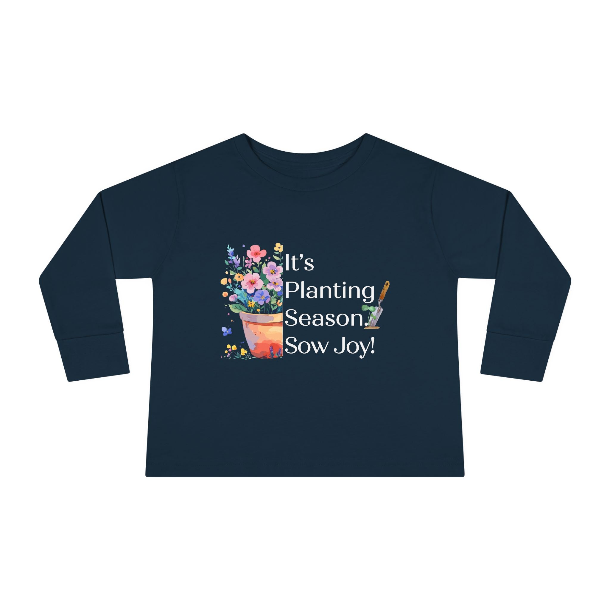 Toddler "Sow Joy" Flower Pot Long Sleeve Tee