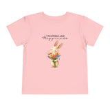 Toddler "Flowers are Happiness" VALENTINA Unisex Short Sleeve Tee