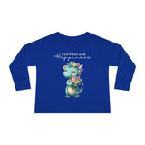 Toddler "Flowers are Happiness" DINA Long Sleeve Tee