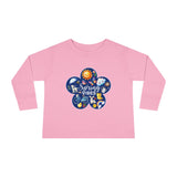 Toddler "Spring Vibes" Blue Bloom Unisex Long Sleeve Tee