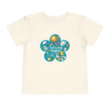 Toddler "Spring Vibes" Teal Bloom Short Sleeve Tee