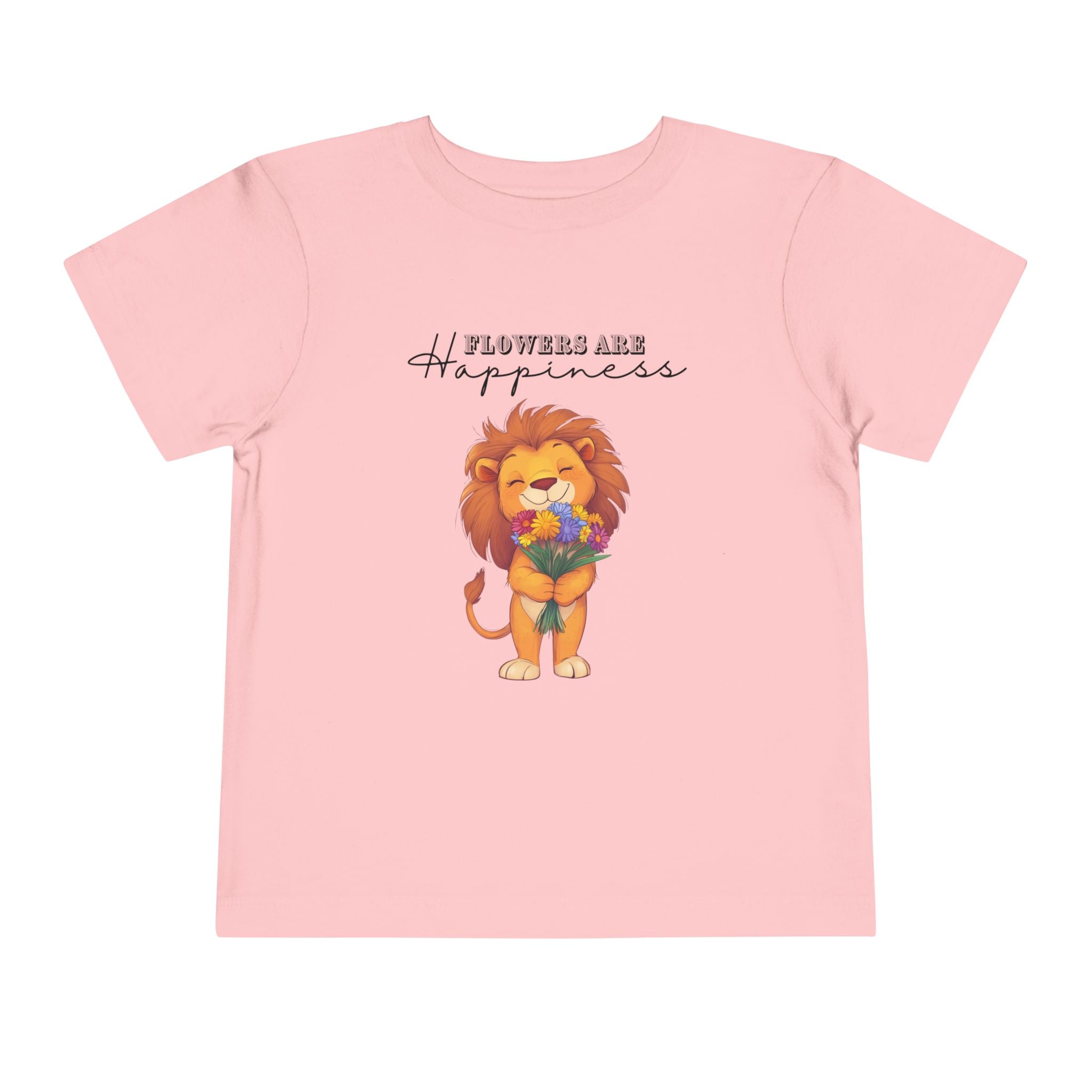 Toddler "Flowers are Happiness" LEO Short Sleeve Tee