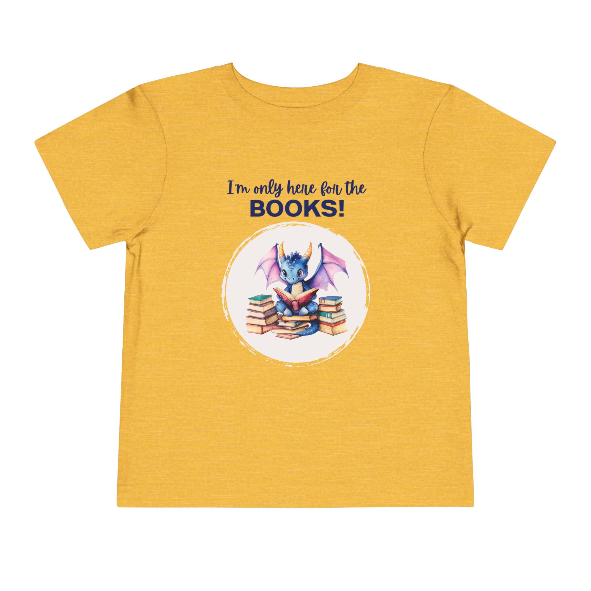 Toddler "Only Here for the Books" Short Sleeve Tee