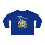 Toddler "The Earth Laughs in Flowers" Unisex Long Sleeve Tee