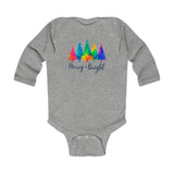 Sassy "Merry + Bright" Baby Long Sleeve Bodysuit