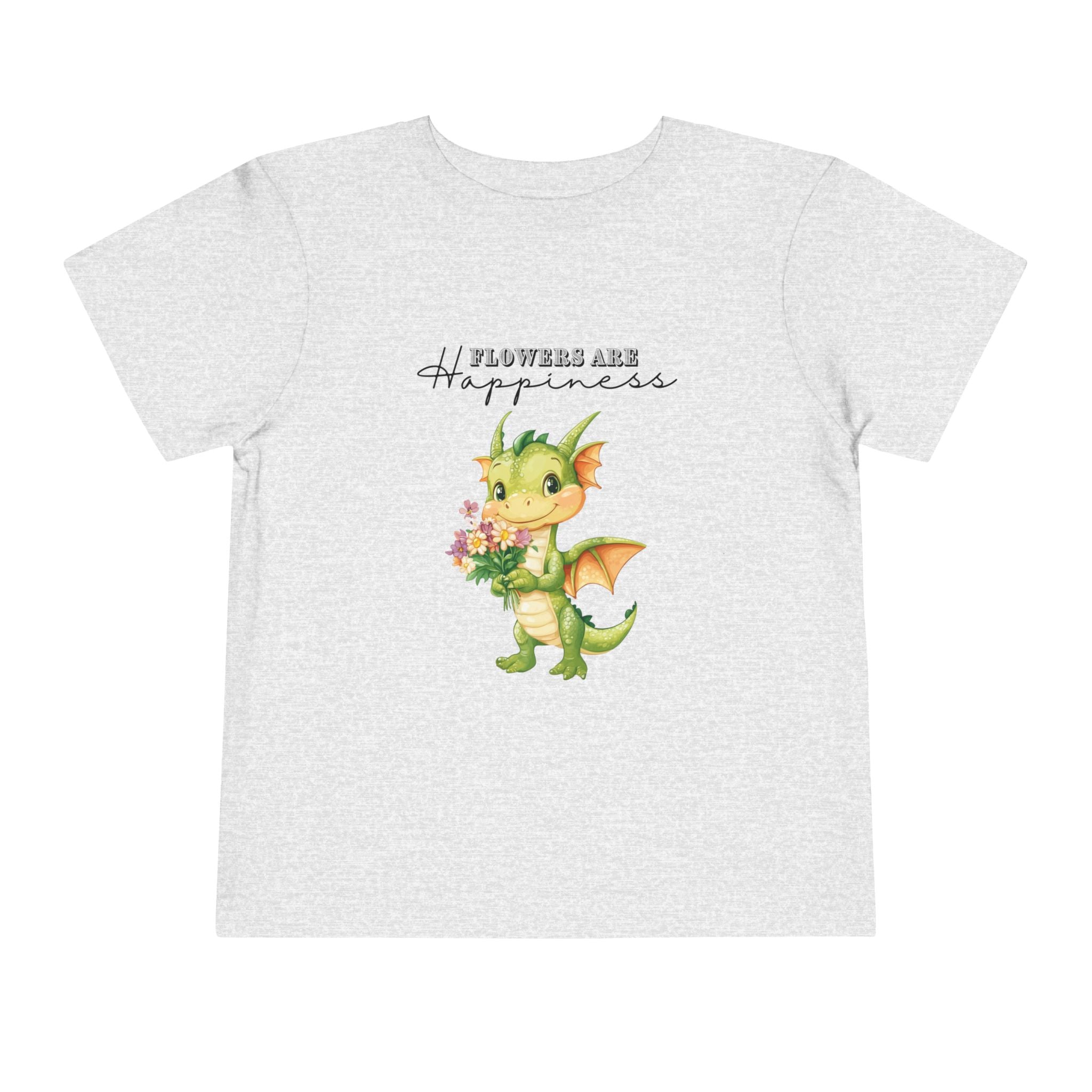 Toddler "Flowers are Happiness" DRAGO Short Sleeve Tee