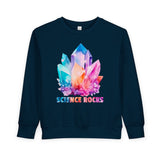 Toddler Sweatshirt — Colorful Crystal "Science Rocks" Kids Pullover