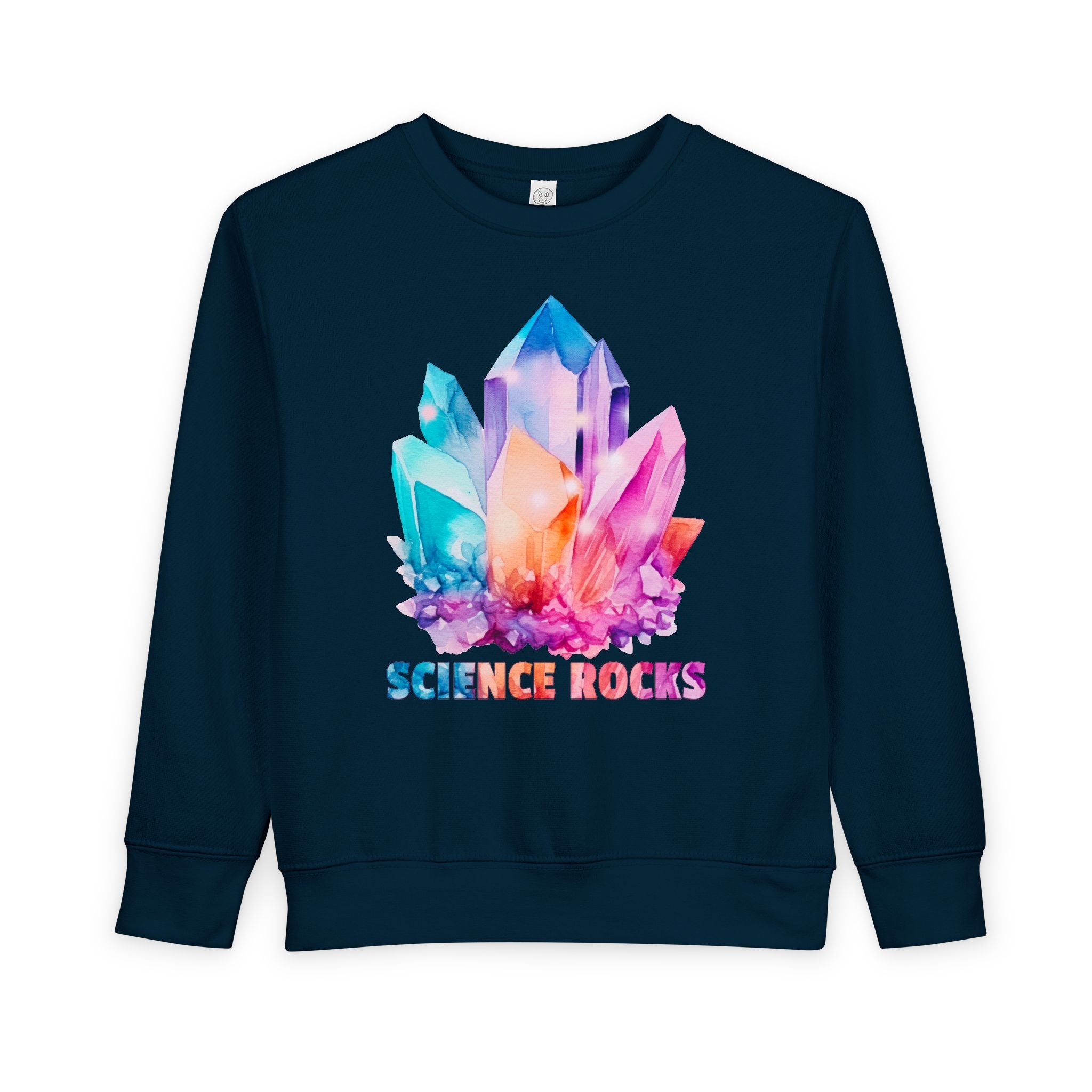 Toddler Sweatshirt — Colorful Crystal "Science Rocks" Kids Pullover