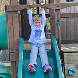 Toddler "Spring Vibes" Blue Bloom Unisex Long Sleeve Tee