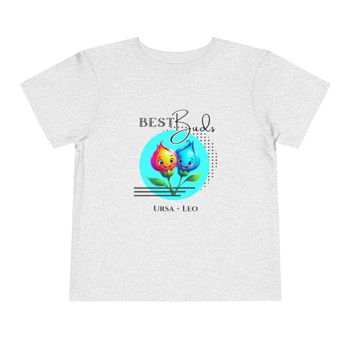 Toddler "Best Buds" Deco Teal Short Sleeve Tee